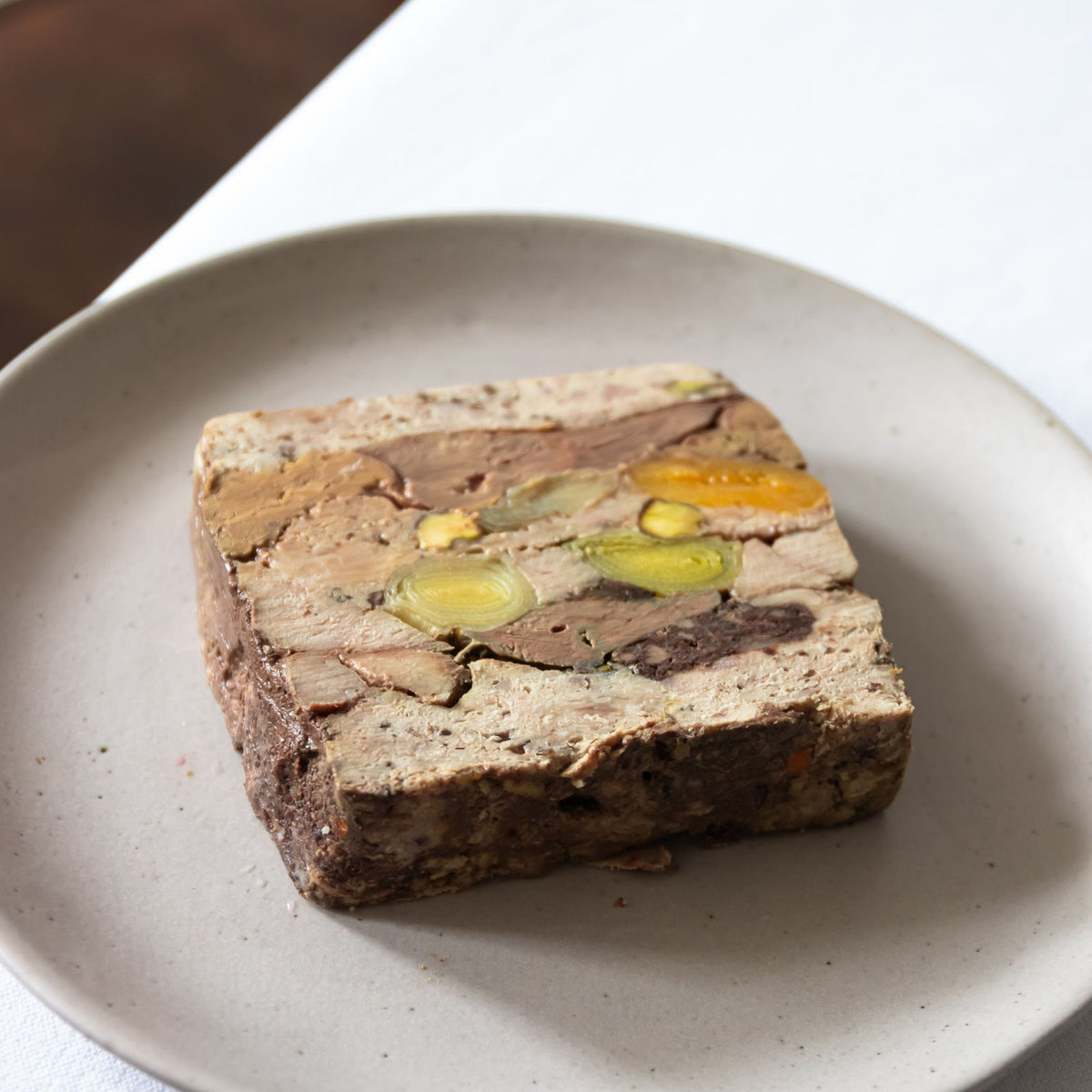 Tranche de terrine de foie gras maison