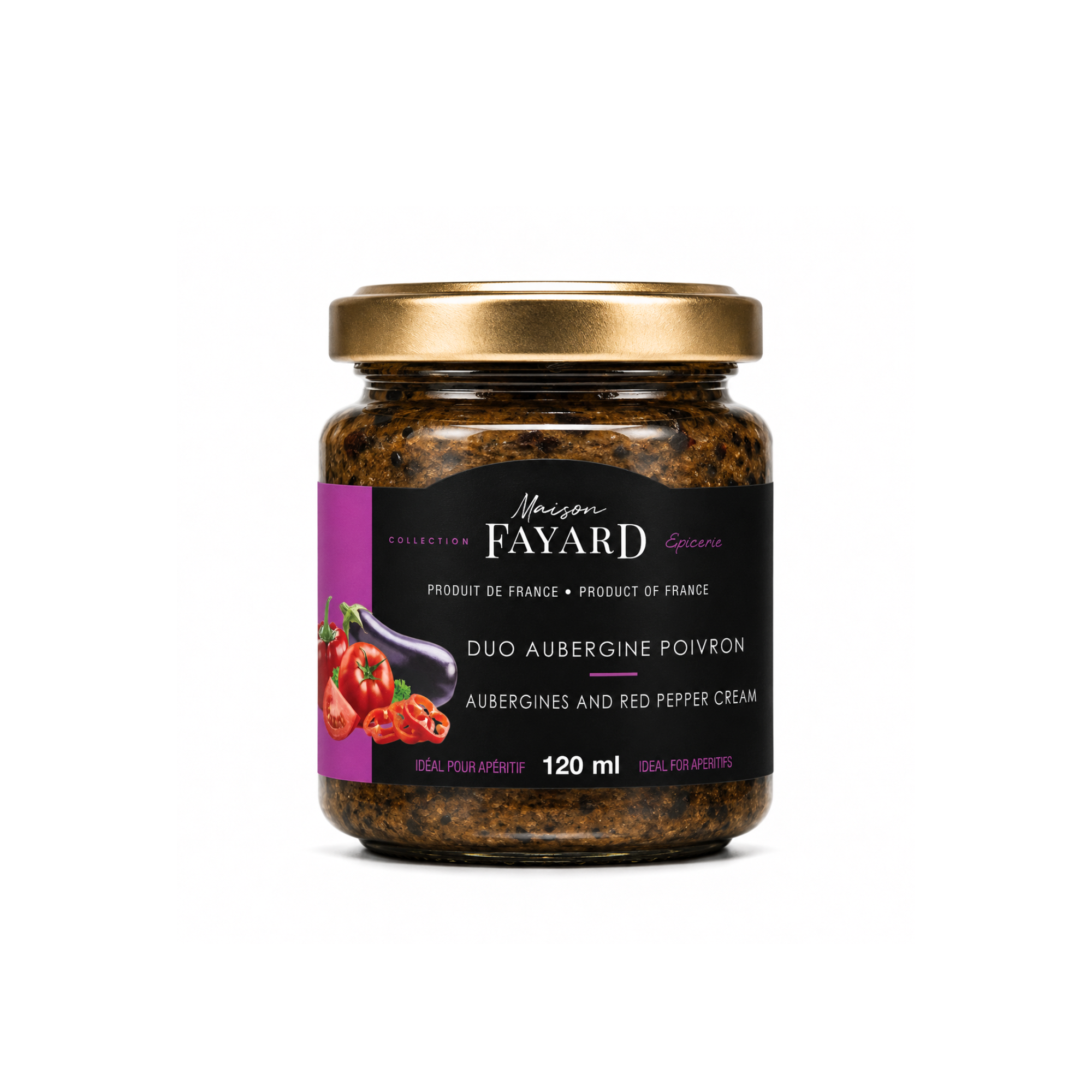 Duo Aubergine Poivron Maison Fayard collection épicerie