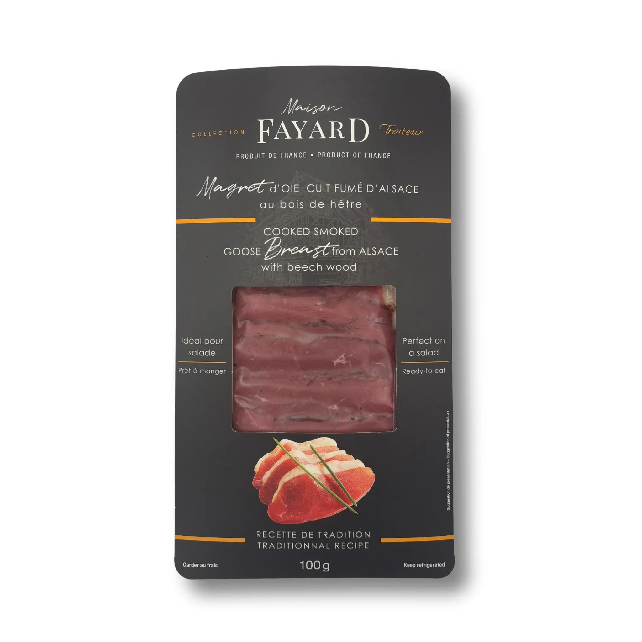 Magret d'Oie cuit d'Alsace Fumé Maison Fayard collection Traiteur