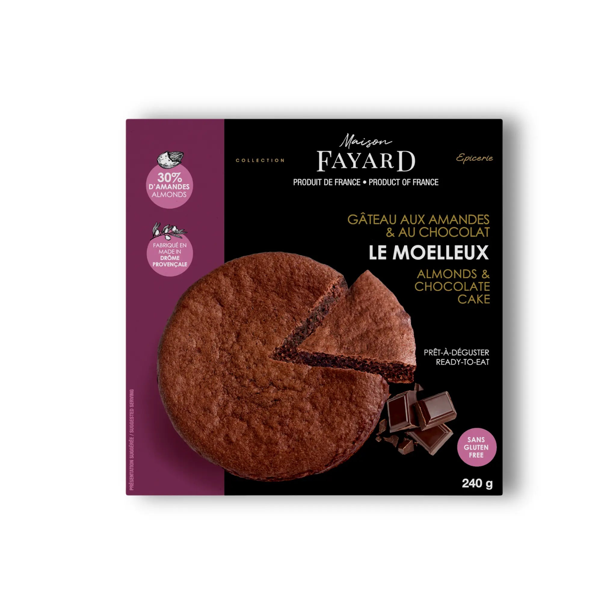 Moelleux au chocolat & Amandes Maison Fayard