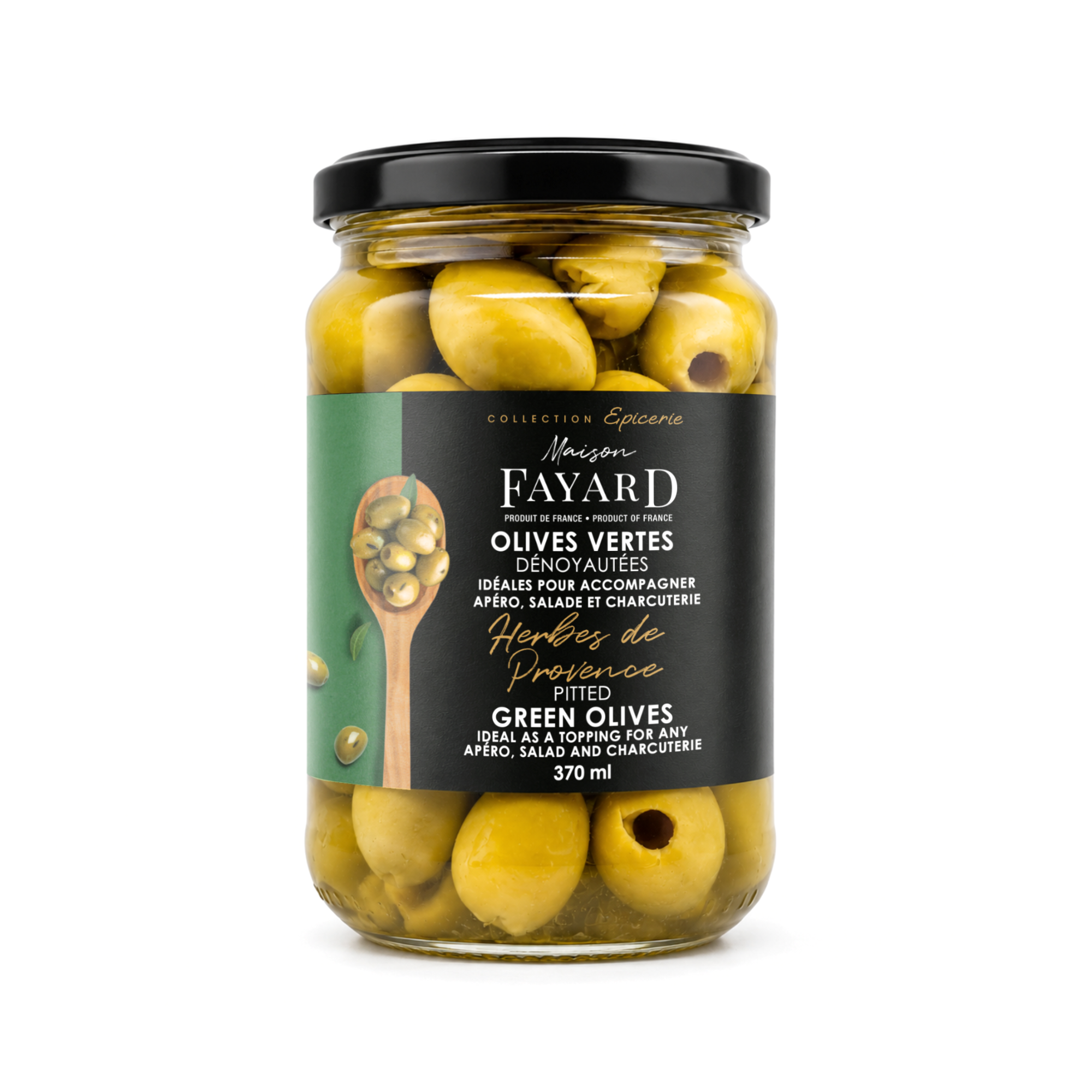 Olives Vertes Herbes de Provence Maison Fayard apéritif
