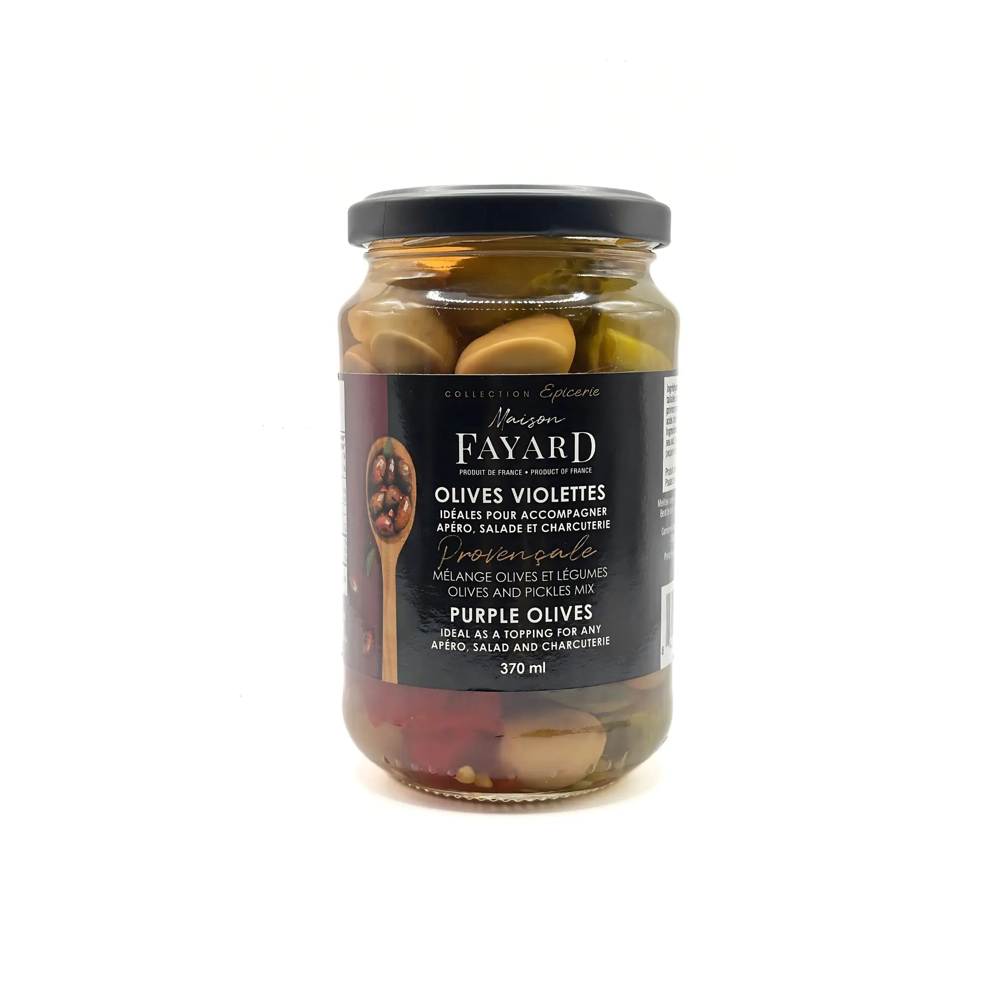 Olives Violettes Pimenté à la provençale Maison Fayard apéritif
