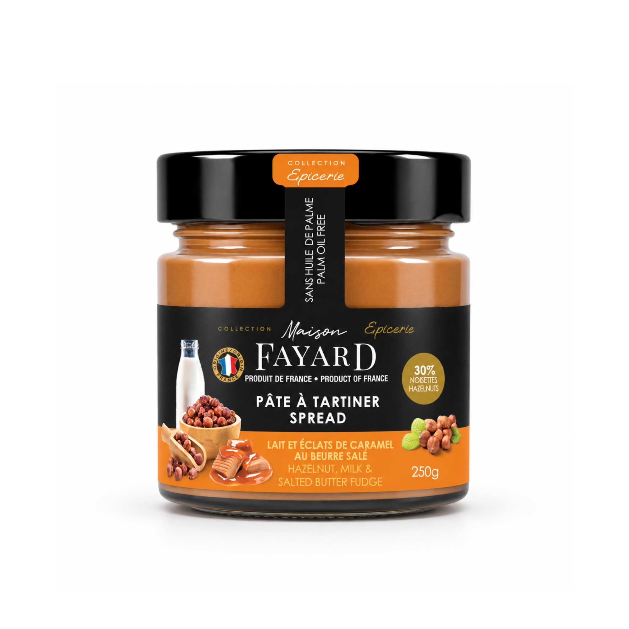 Pâtes à Tartiner Lait Caramel Beurre salé Maison Fayard collection épicerie