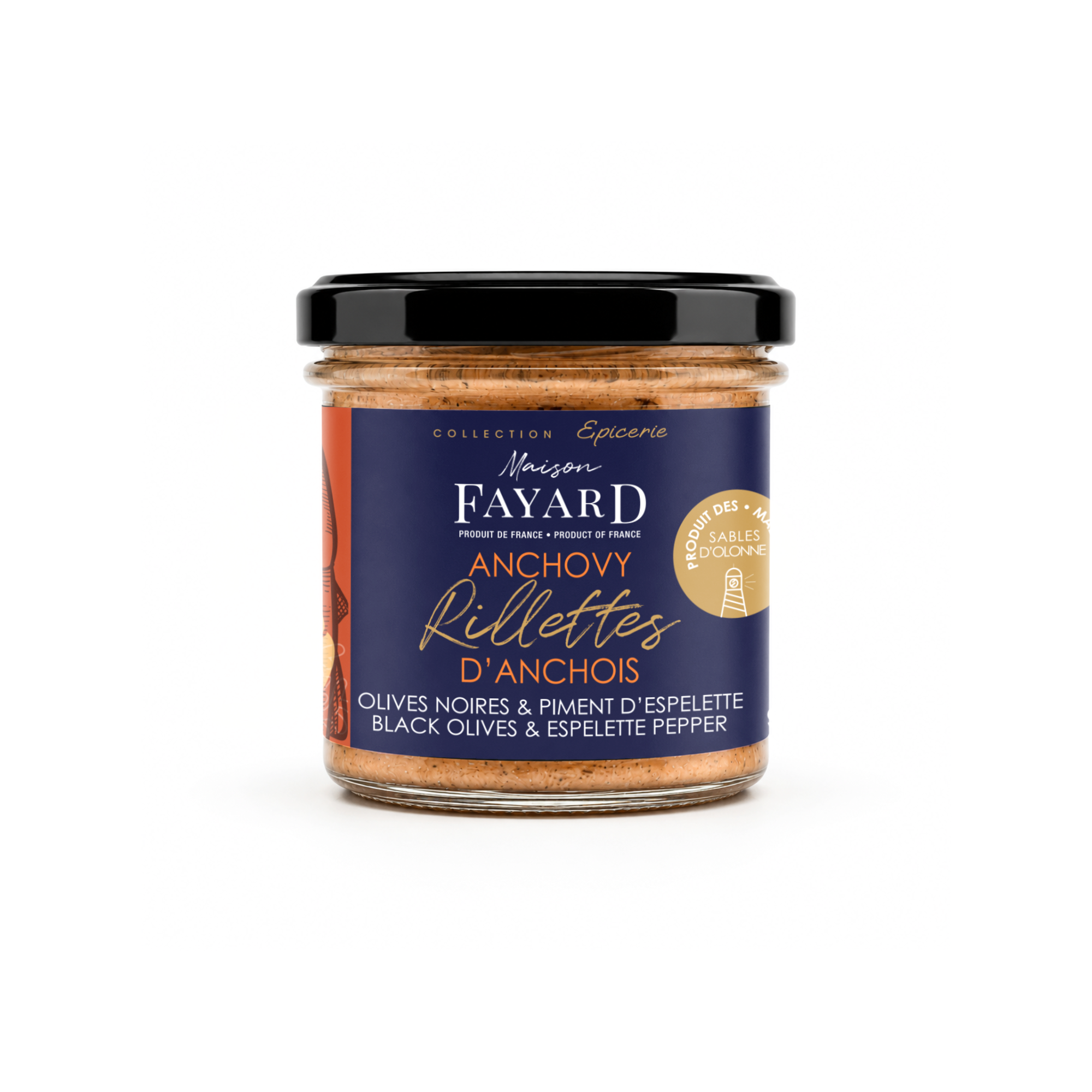 Rillettes d'Anchois Olives Noires & Piment d'Espelette