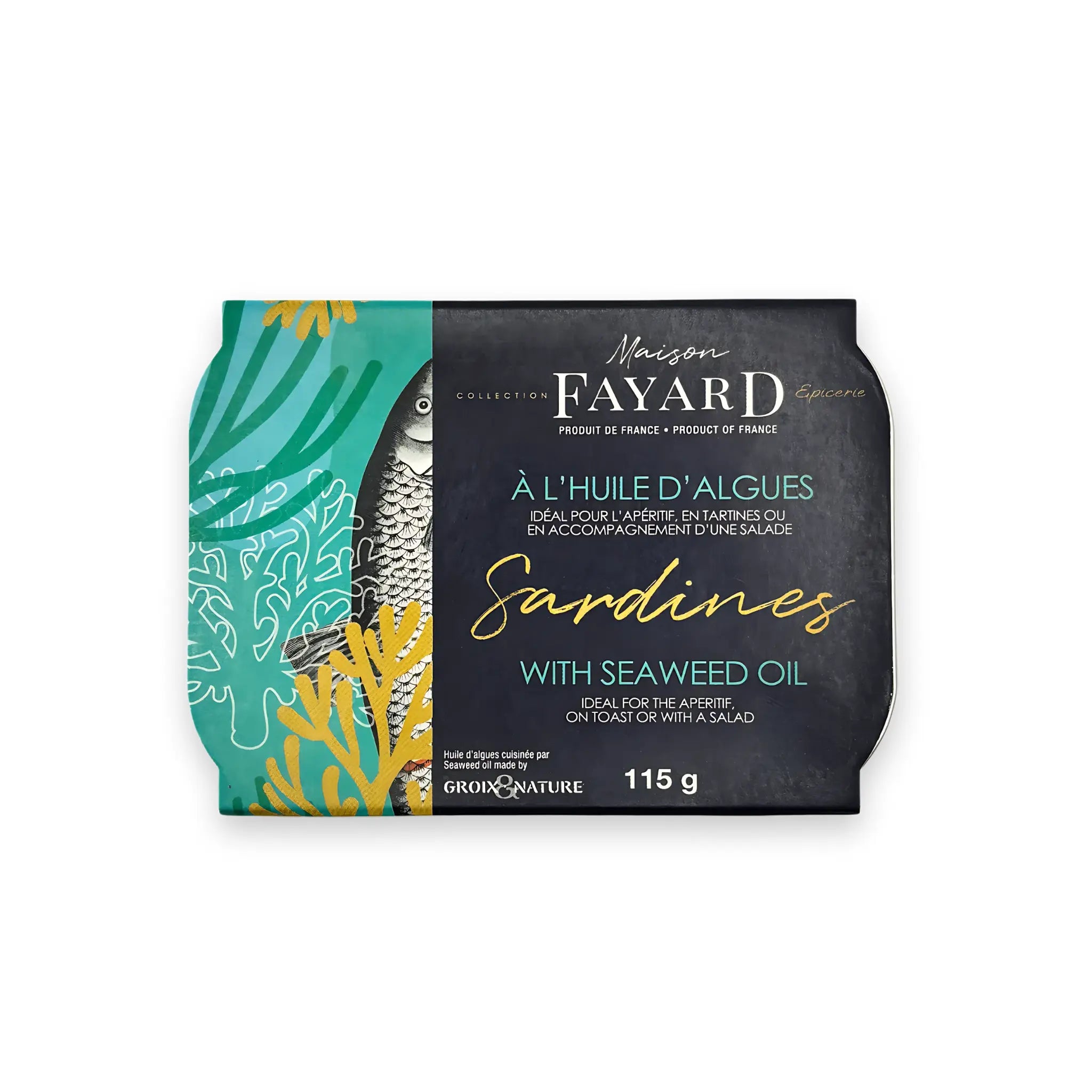 Sardines à l'huile d'Algues Maison Fayard collection épicerie