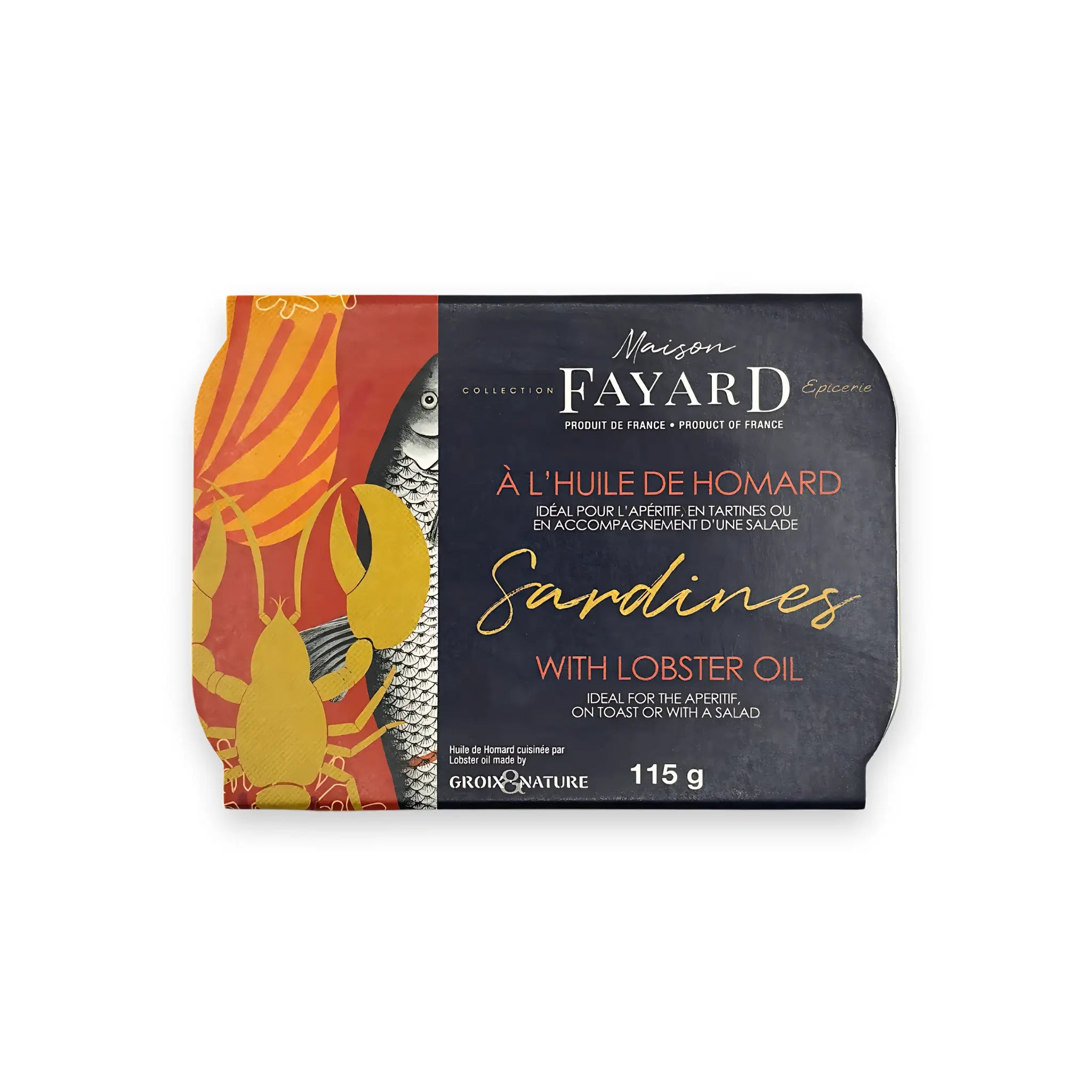 Sardines à l'huile de Homard Maison Fayard collection épicerie