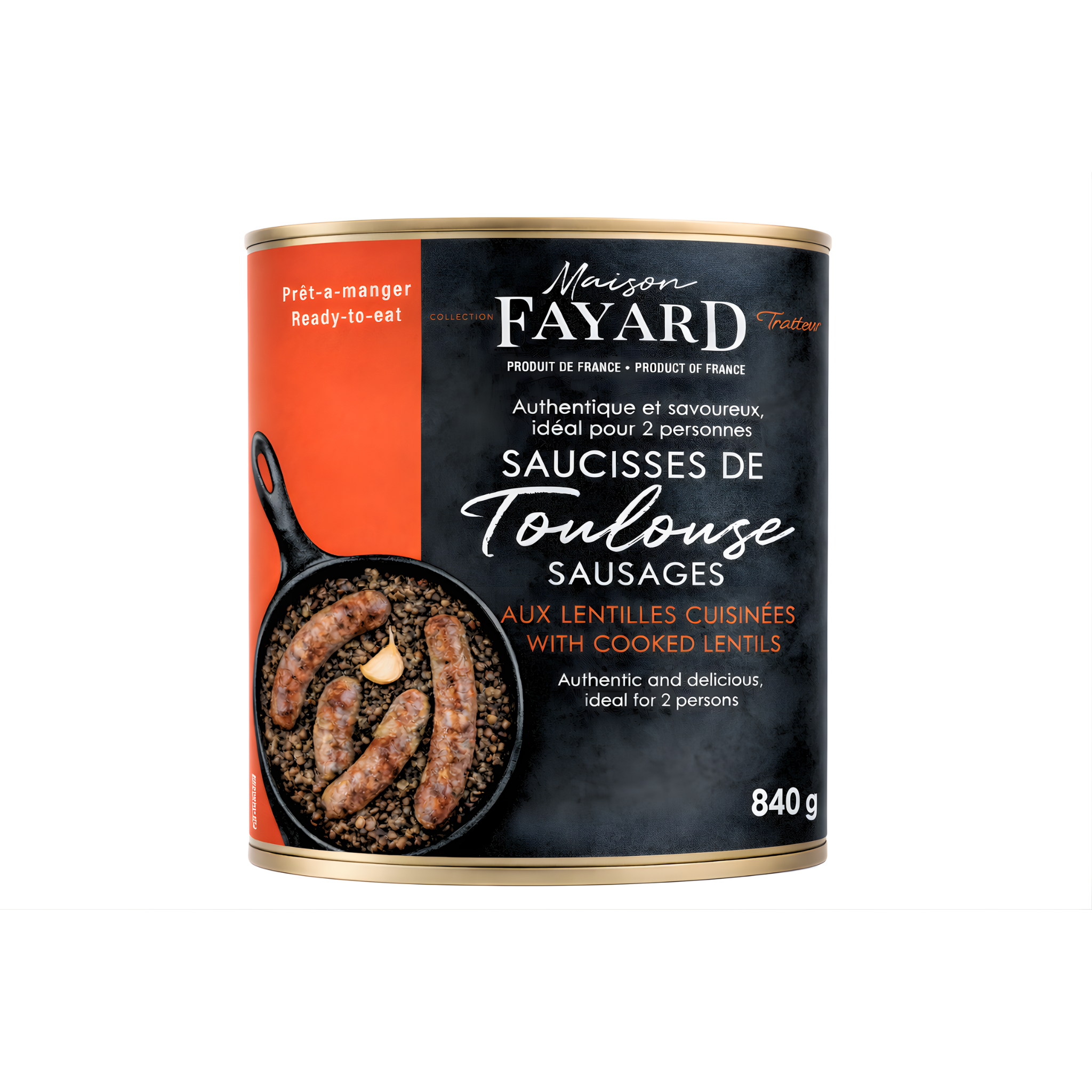 Saucisses de Toulouse et Lentilles par maison fayard