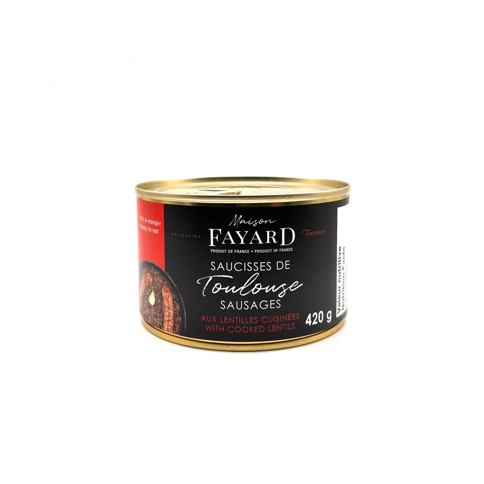 Saucisses de Toulouse et Lentilles Maison Fayard
