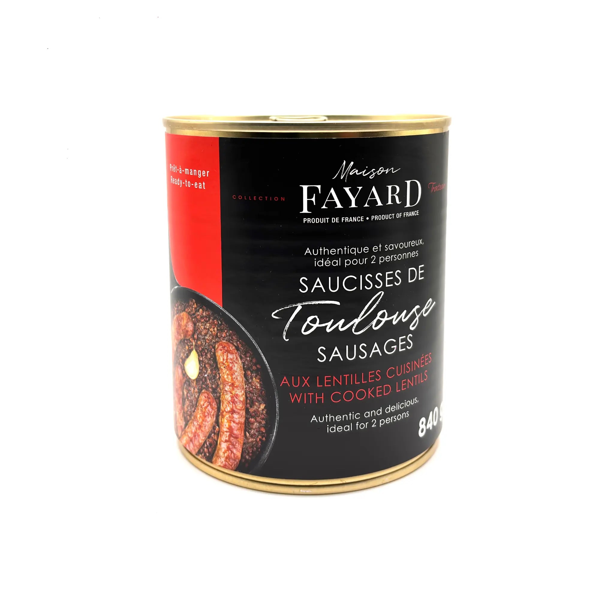 Saucisses de Toulouse et Lentilles Maison Fayard