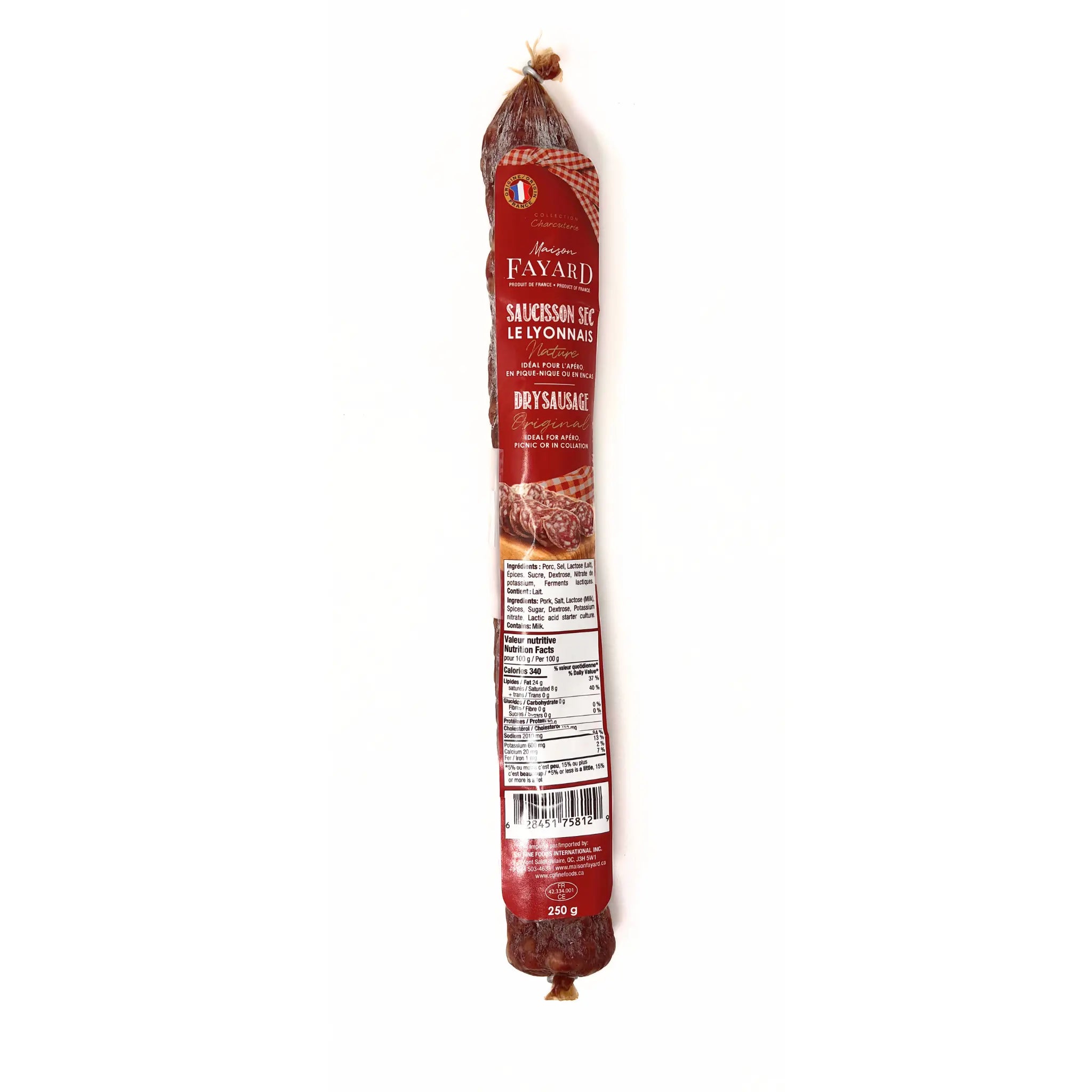 Saucisson Sec Nature Maison Fayard