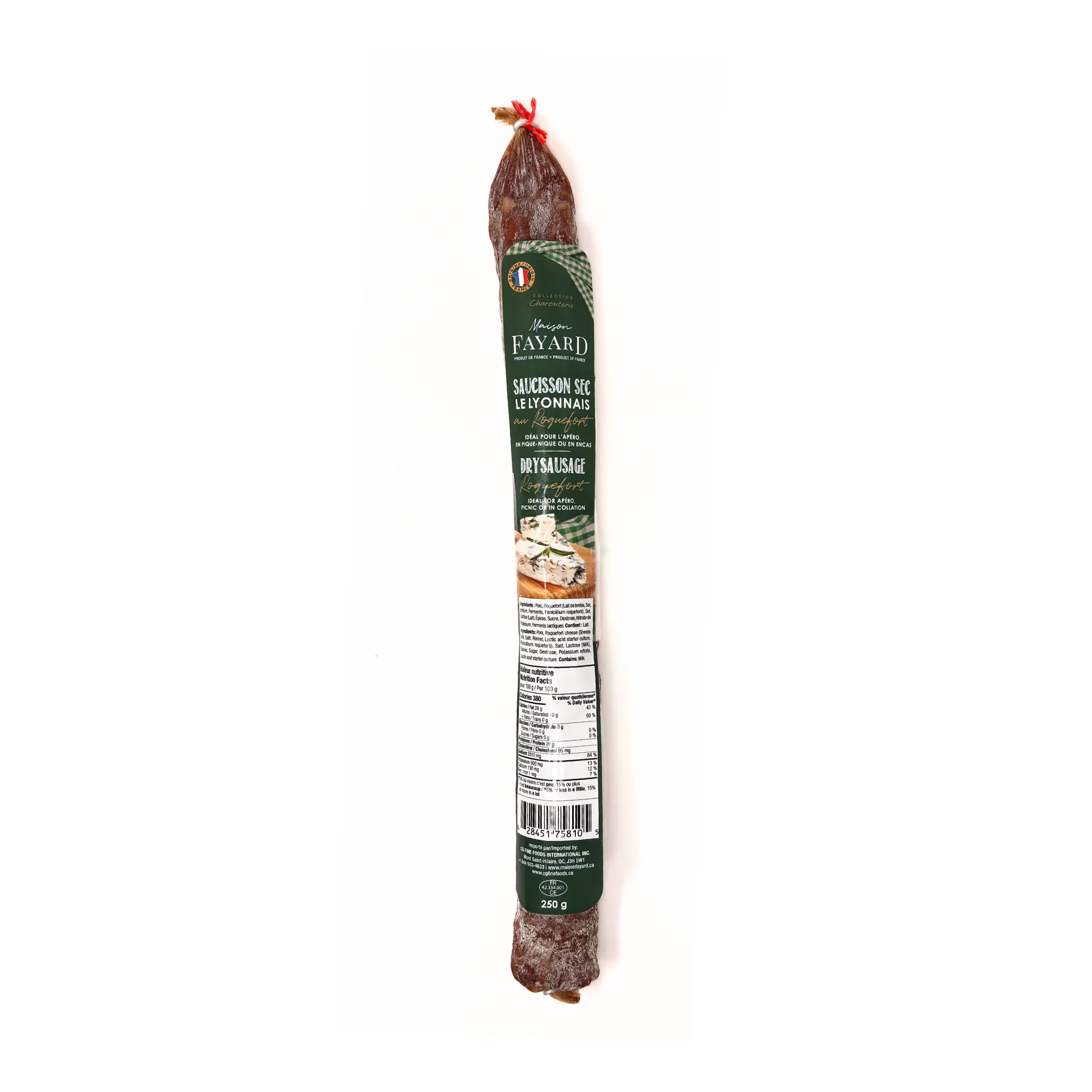Saucisson Sec au Roquefort Maison Fayard