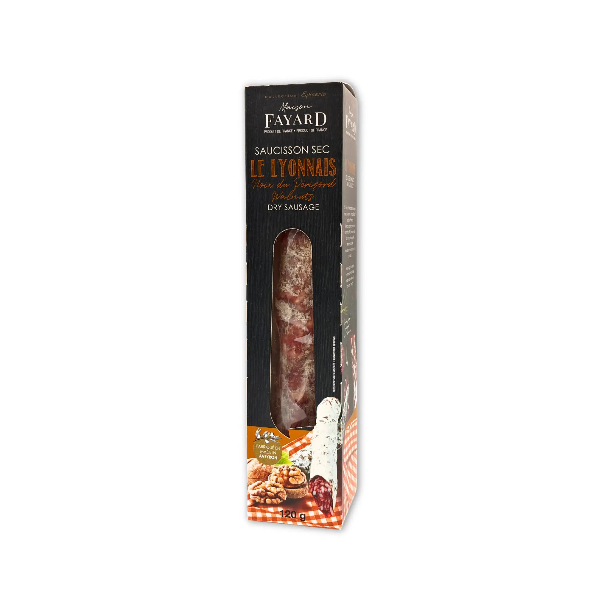 Saucisson Sec aux Noix du Périgord Maison Fayard