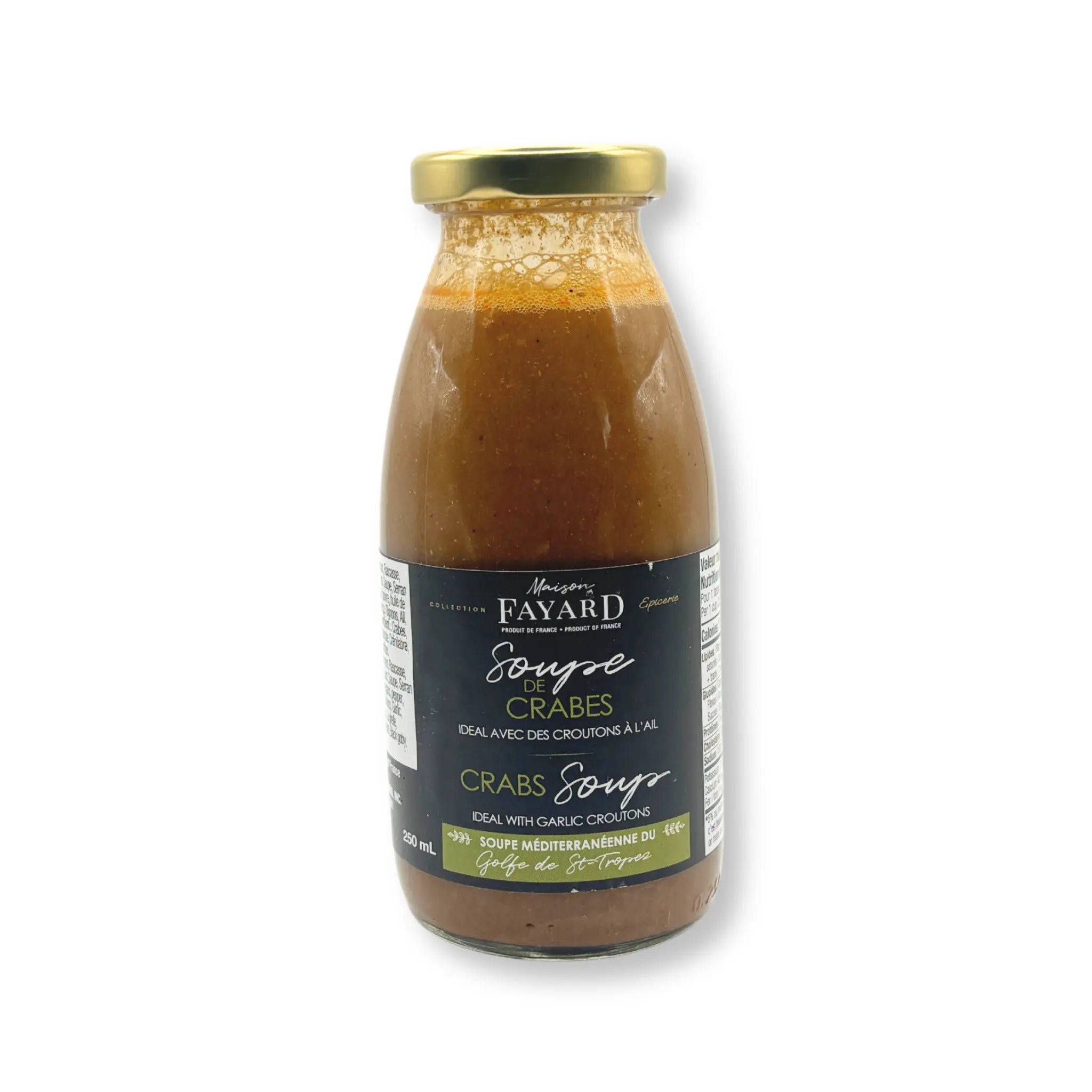 Soupe de crabe Maison Fayard collection épicerie