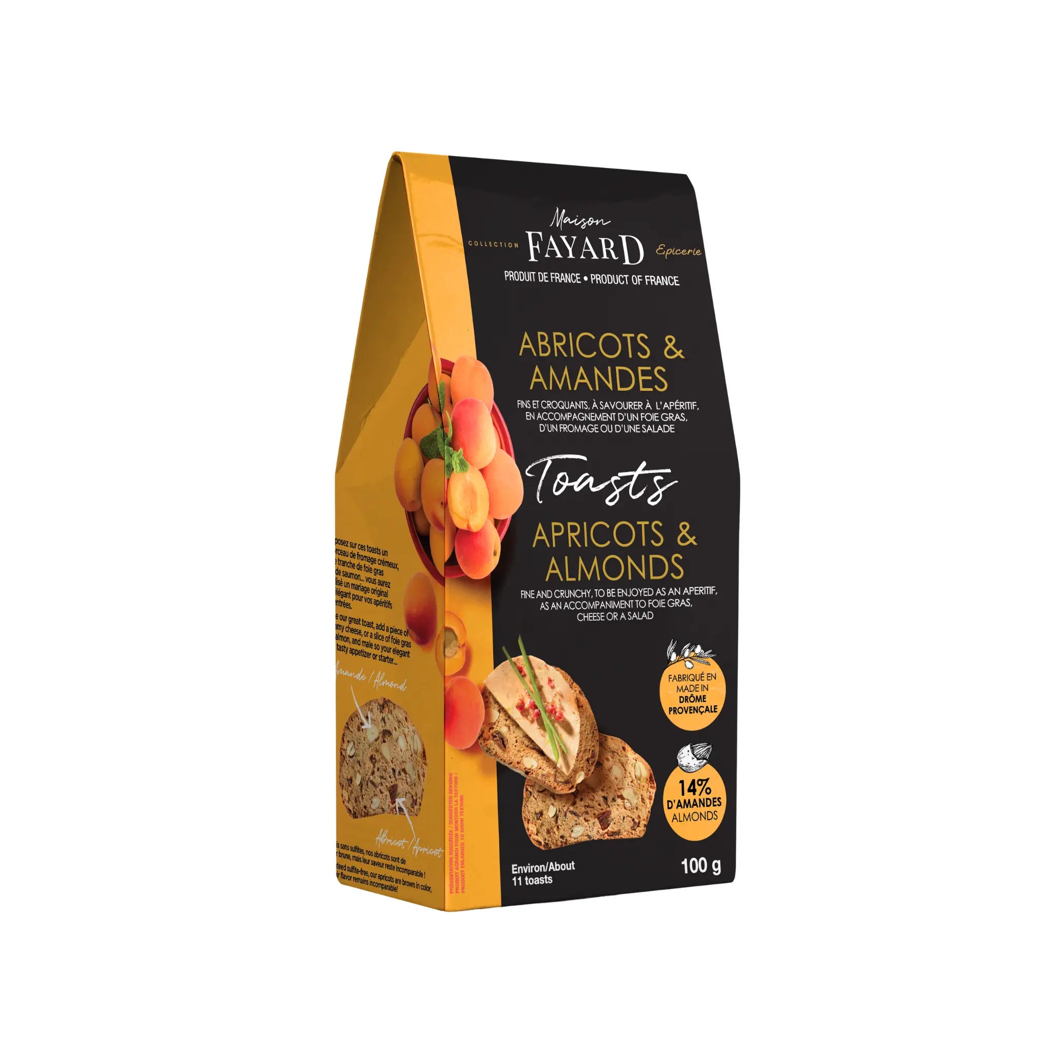 Toasts Abricots & Amandes Maison Fayard