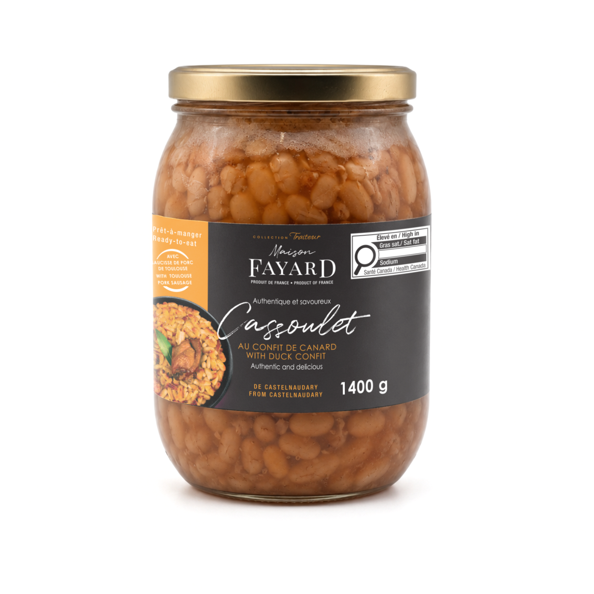 cassoulet au confit de canard 1400g Maison Fayard