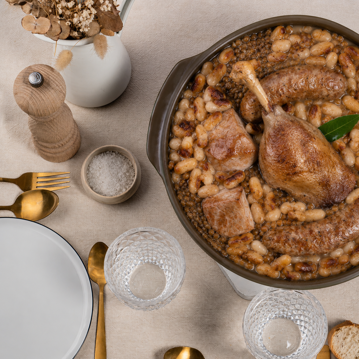 Cassoulet with Confit Duck Drumstick