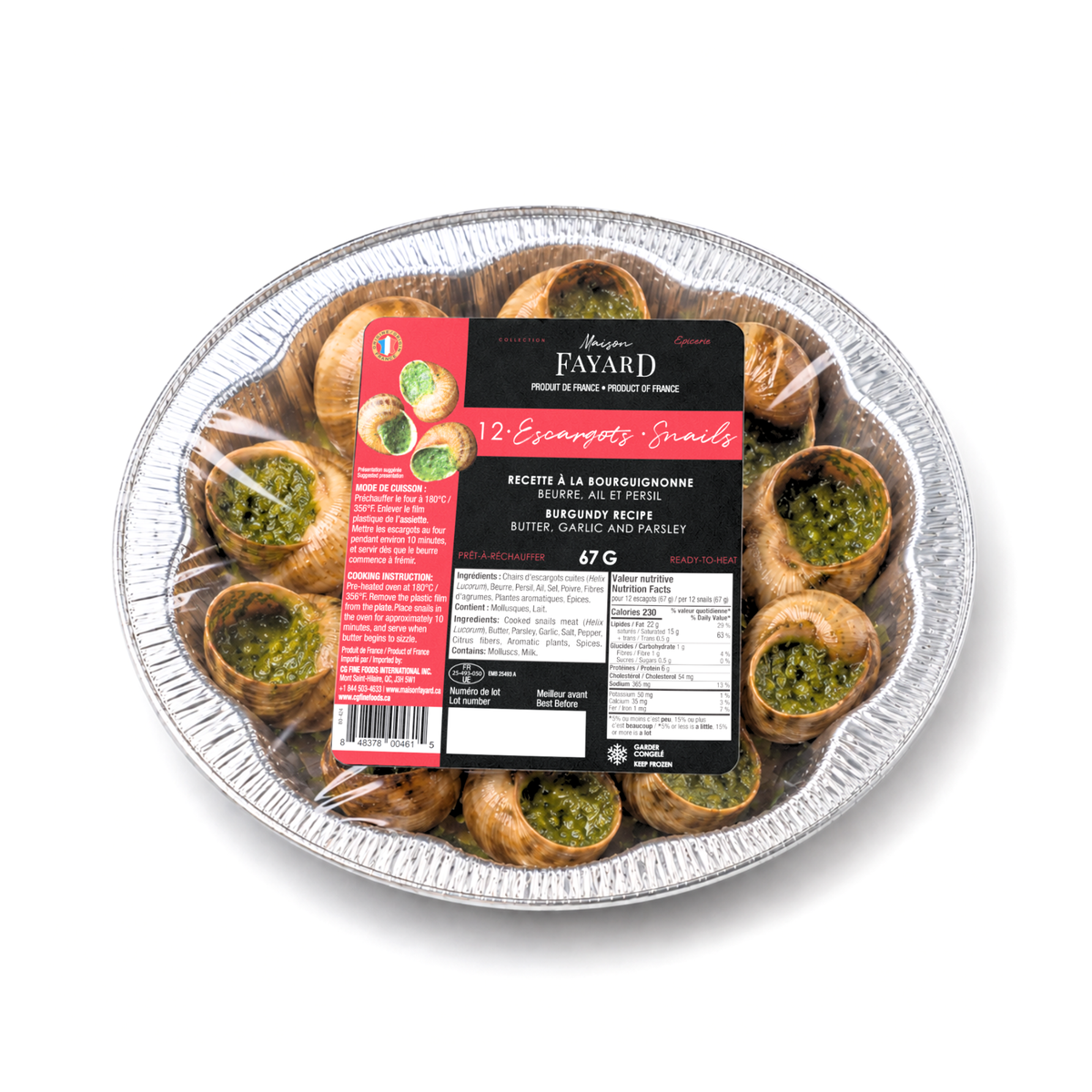 Escargots à la Bourguignonne, Beurre Ail & Persil (12)