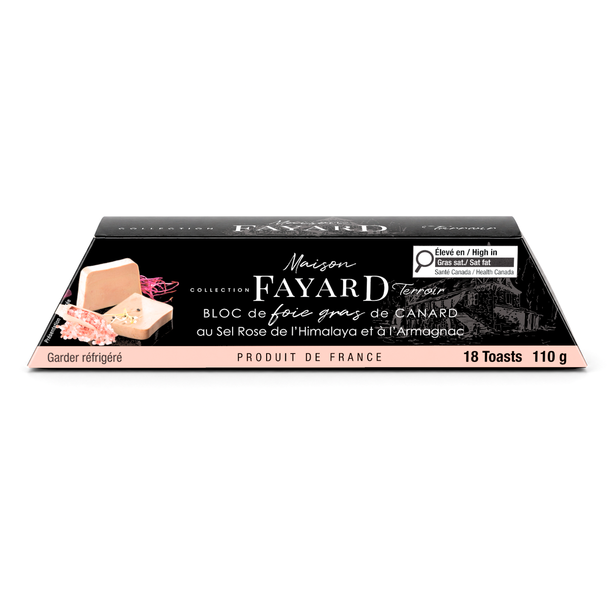 Bloc de Foie Gras de Canard à l'Armagnac et Sel Rose de l'Himalaya