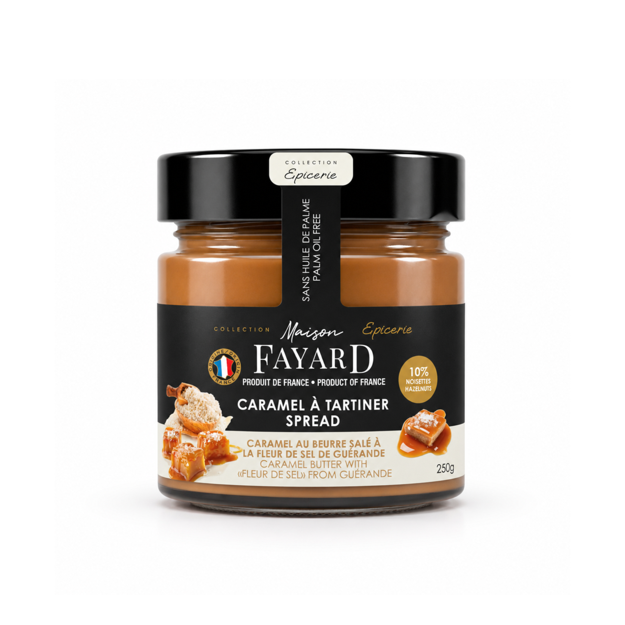 Pâtes à Tartiner Caramel Sel de Guérande Maison Fayard collection épicerie