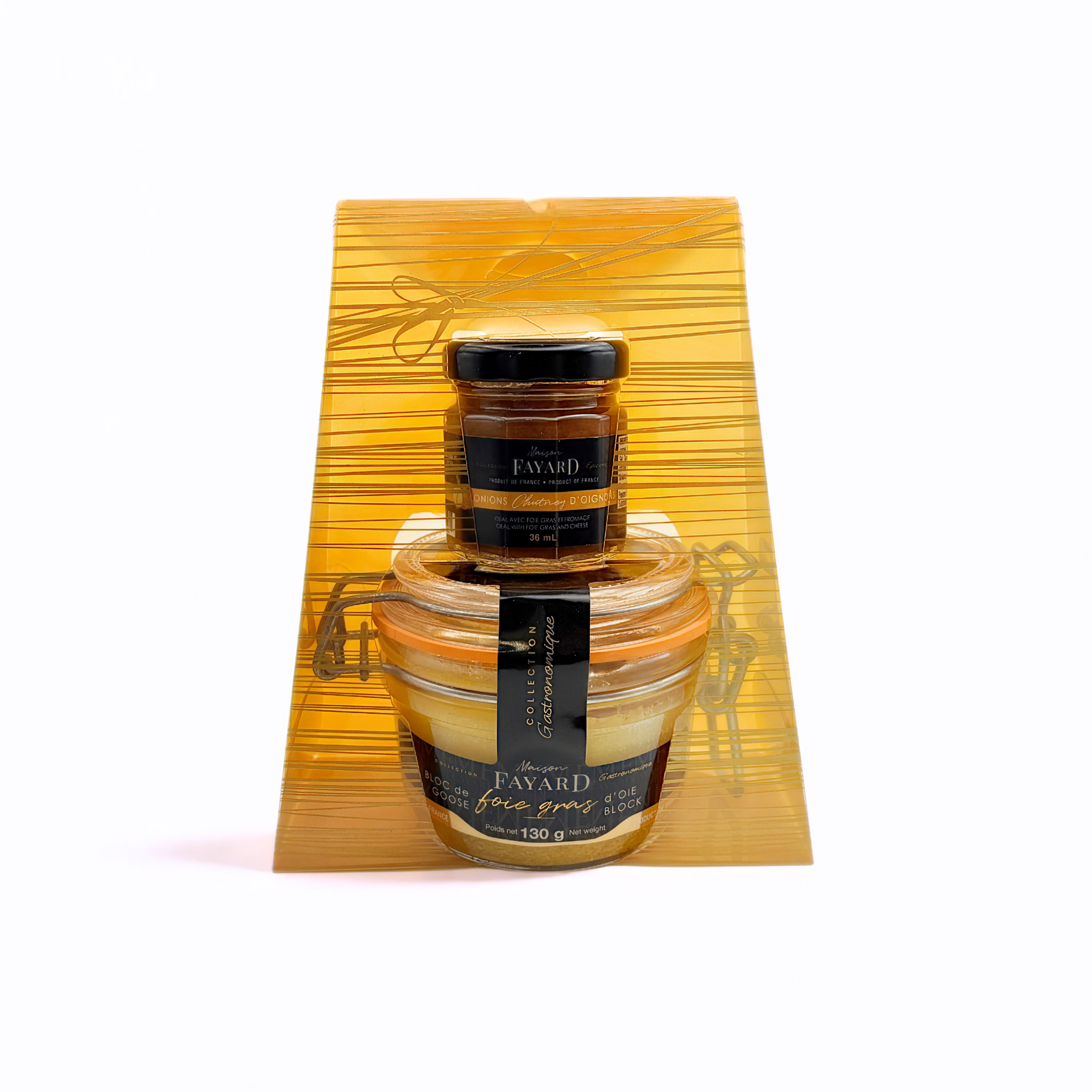 bloc de foie gras d'oie + chutney oignon 