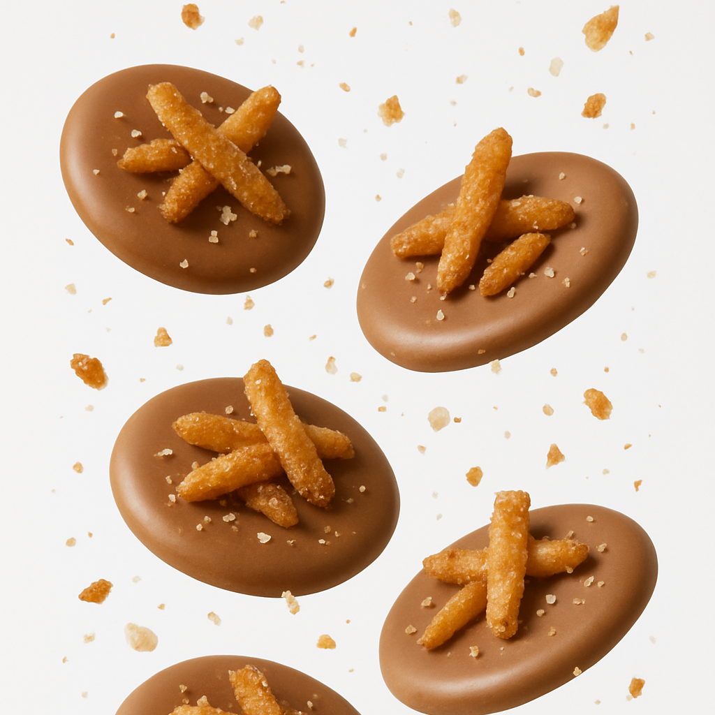 éclats d’amandes caramélisés et légèrement salés