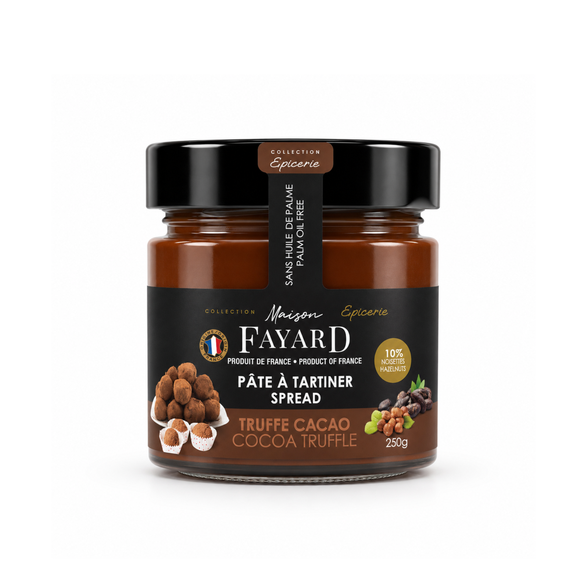 Pâtes à Tartiner Truffe cacao Maison Fayard collection épicerie
