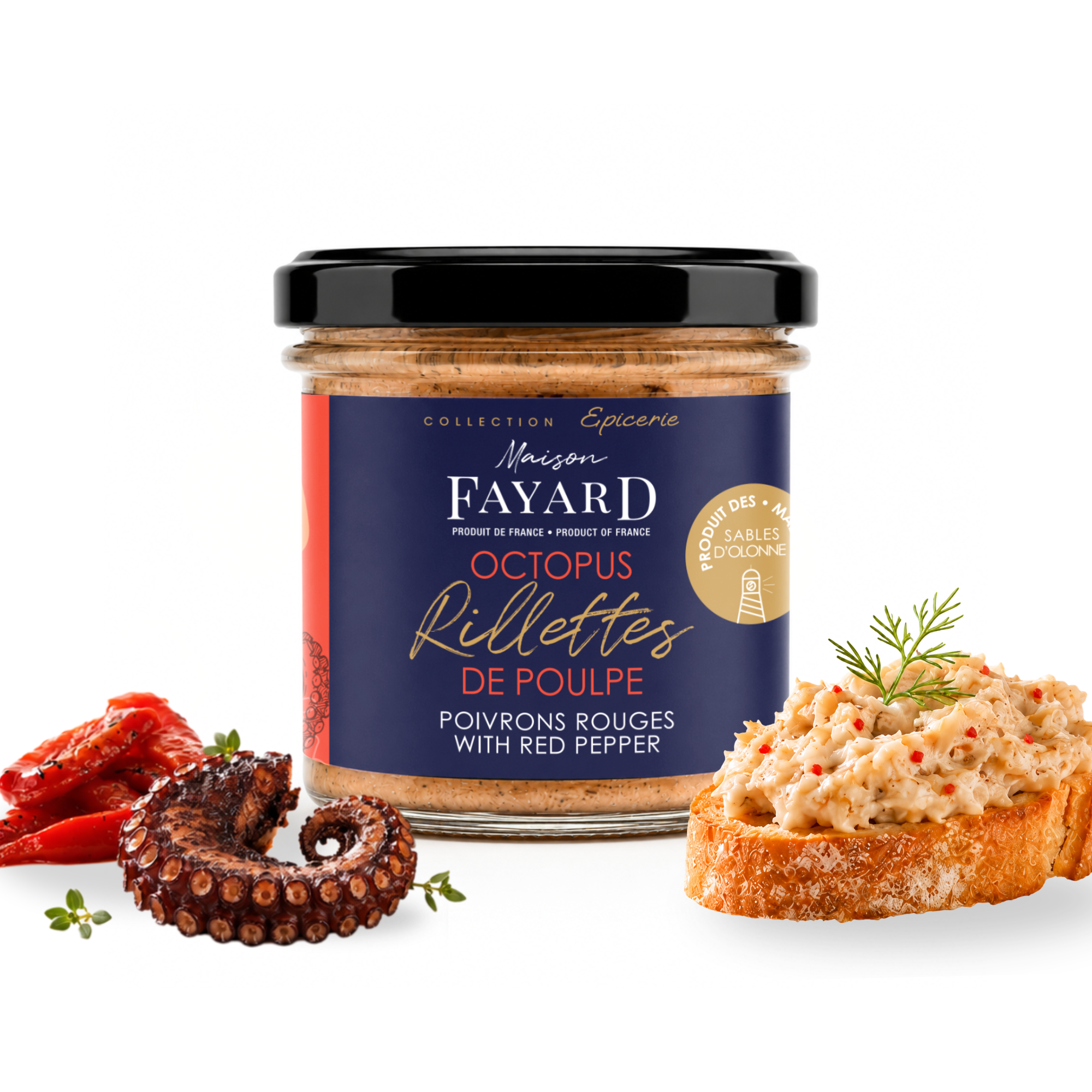 Rillettes de Poulpe Poivrons Rouges
