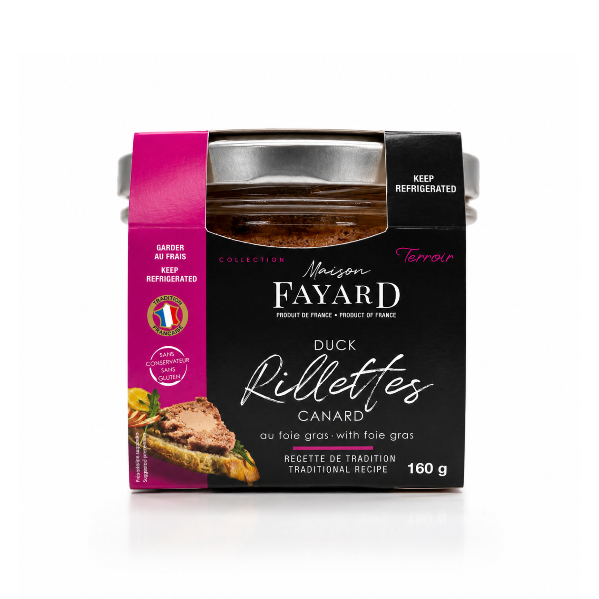 Rillettes de Canard avec médaillon Foie Gras de Canard Maison Fayard