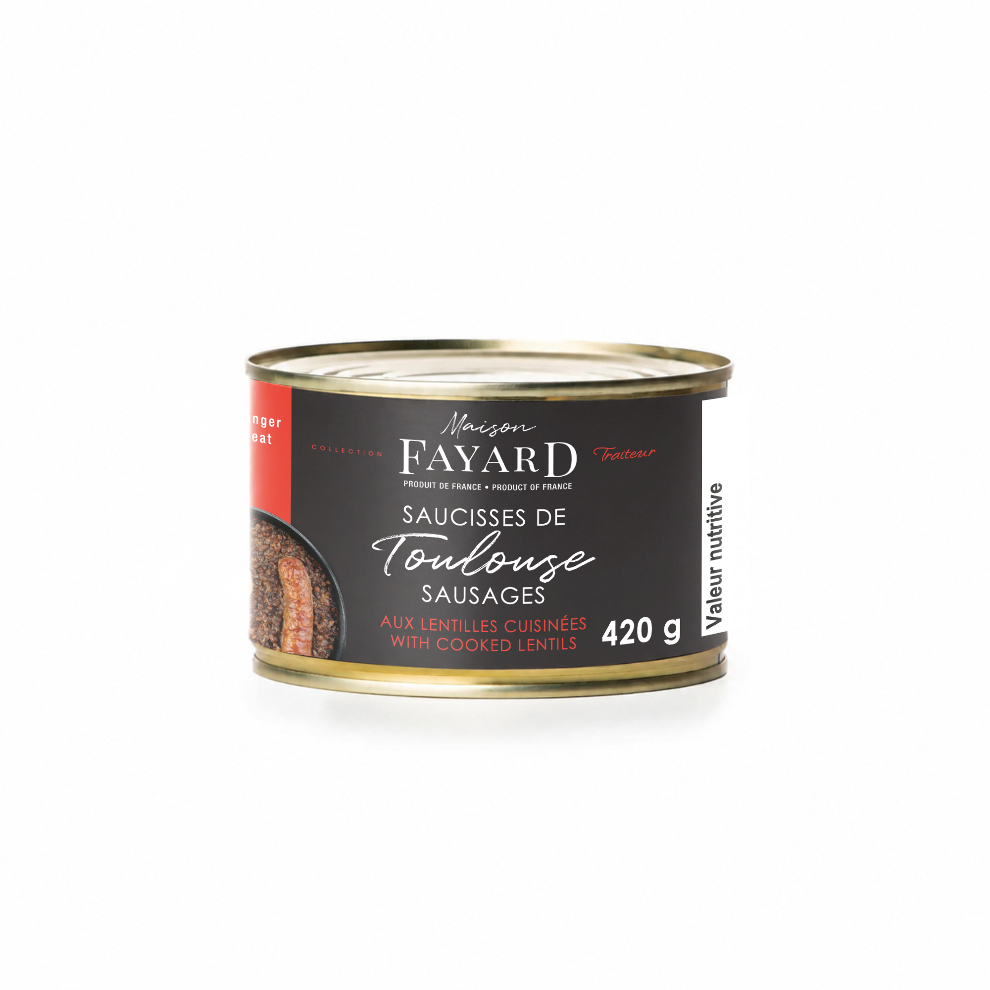 Saucisses de Toulouse et Lentilles par maison fayard