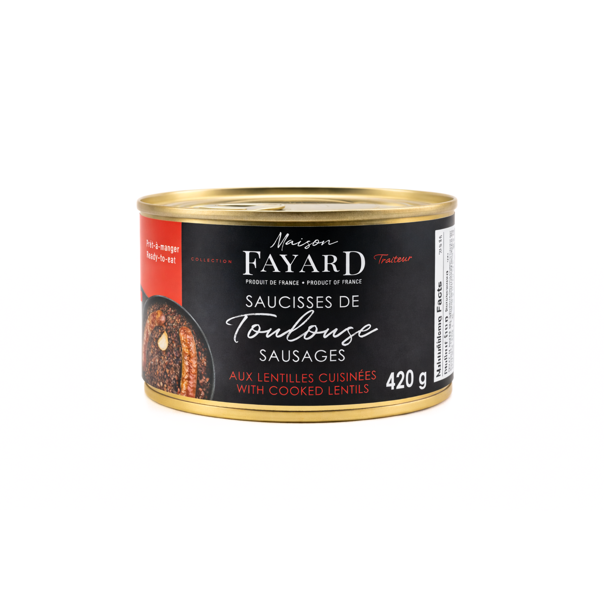 Saucisses de Toulouse et Lentilles par maison fayard