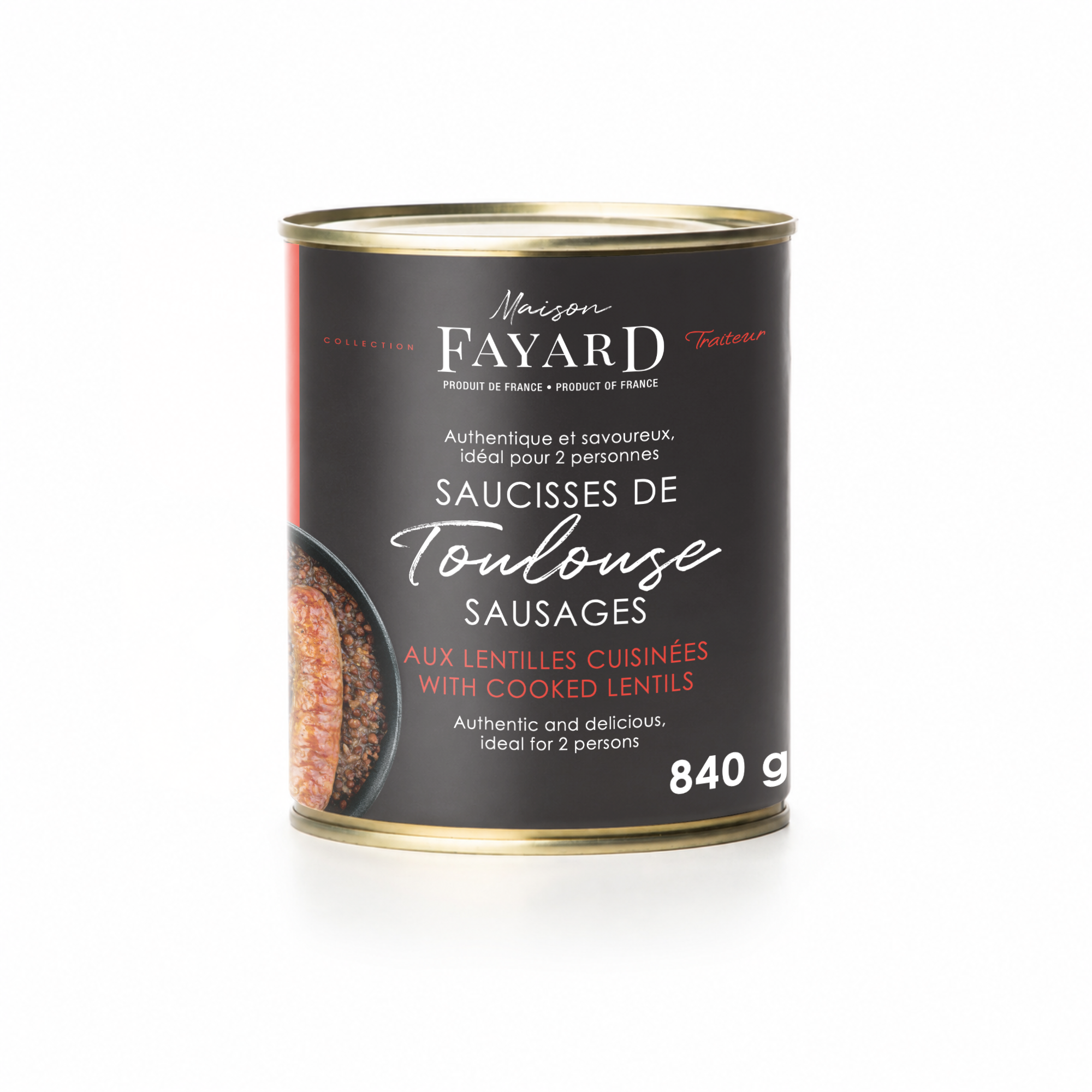 Saucisses de Toulouse et Lentilles par maison fayard