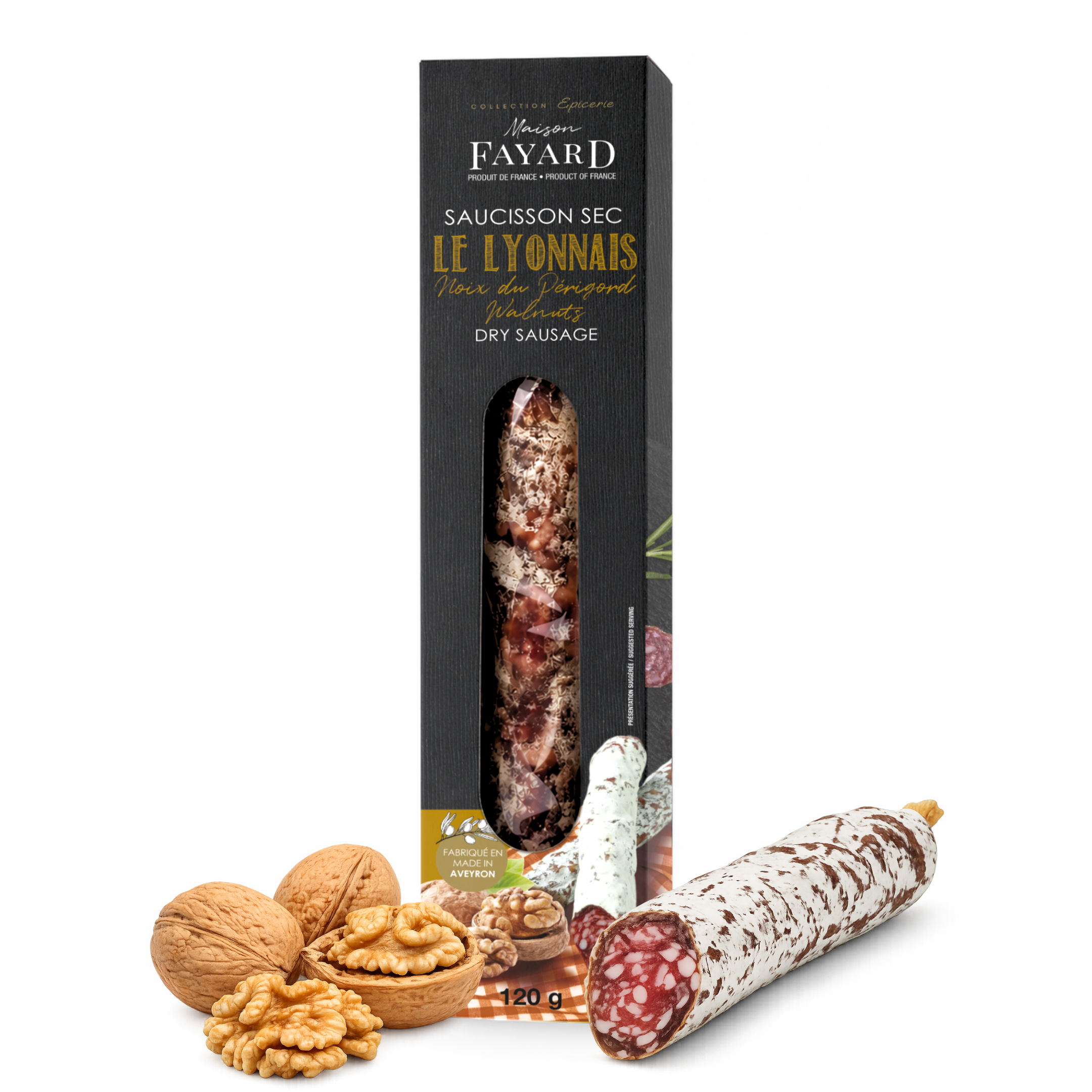 Saucisson Sec aux Noix du Périgord Maison Fayard