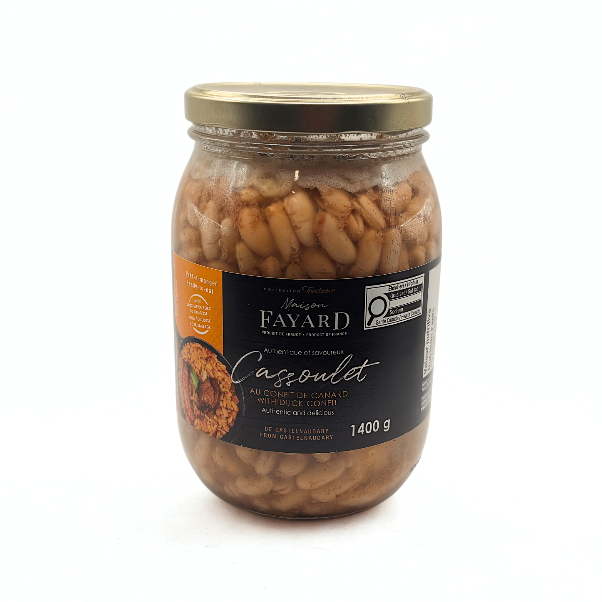 cassoulet au confit de canard 1400g Maison Fayard