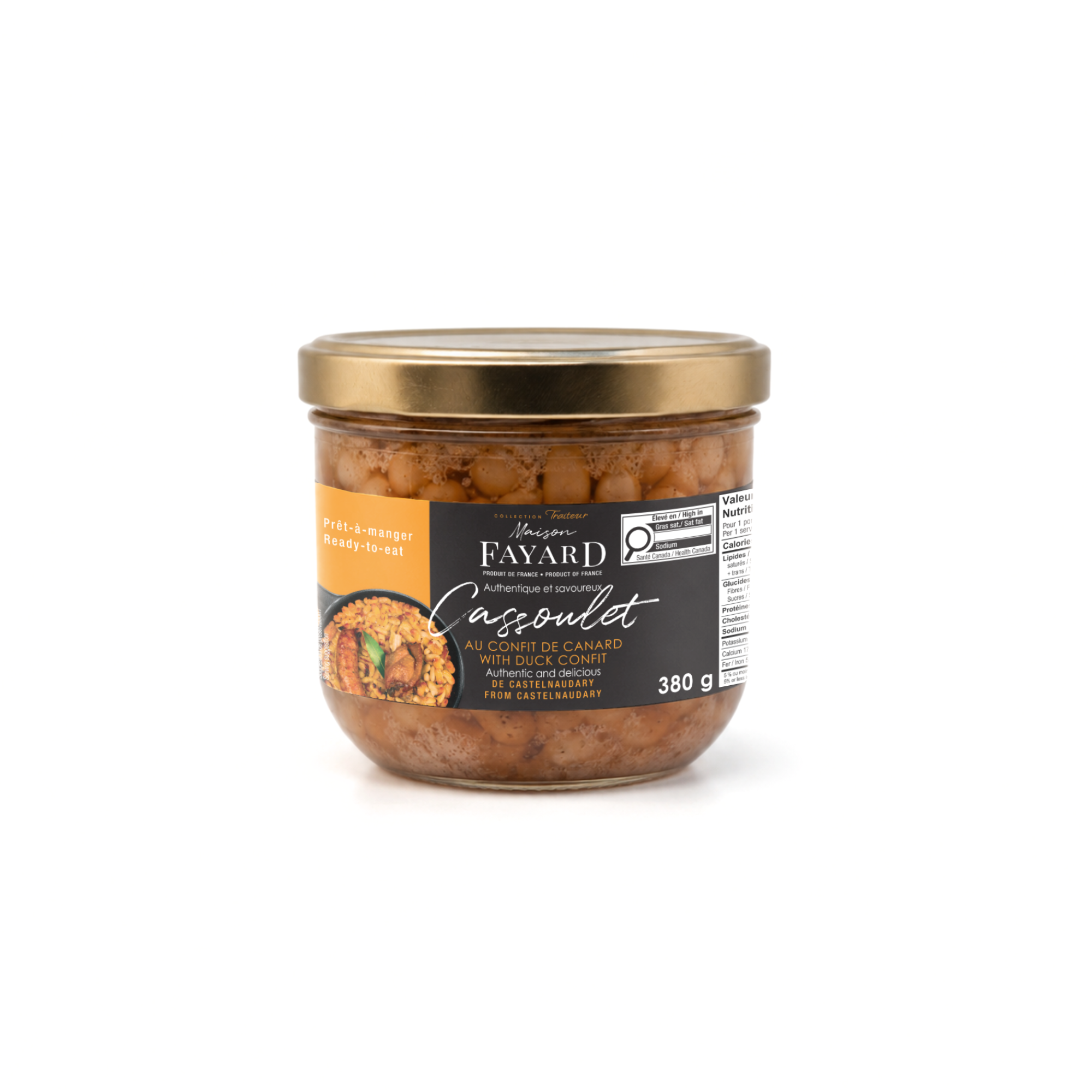 cassoulet au confit de canard 380g Maison Fayard