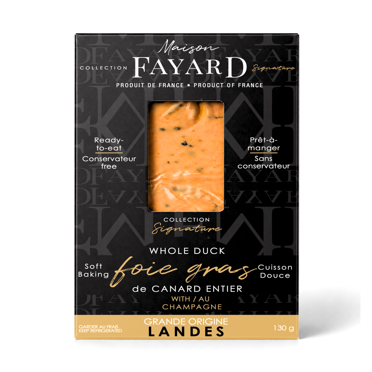 Foie Gras de Canard Entier au Champagne, Cuisson Douce 130g