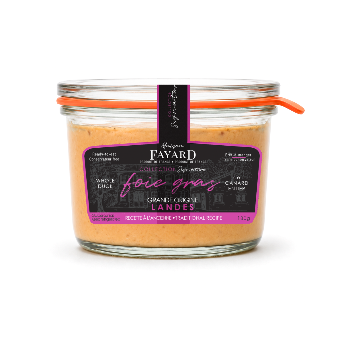 Foie Gras de Canard Entier des Landes, Mi-Cuit, Bocal 180g