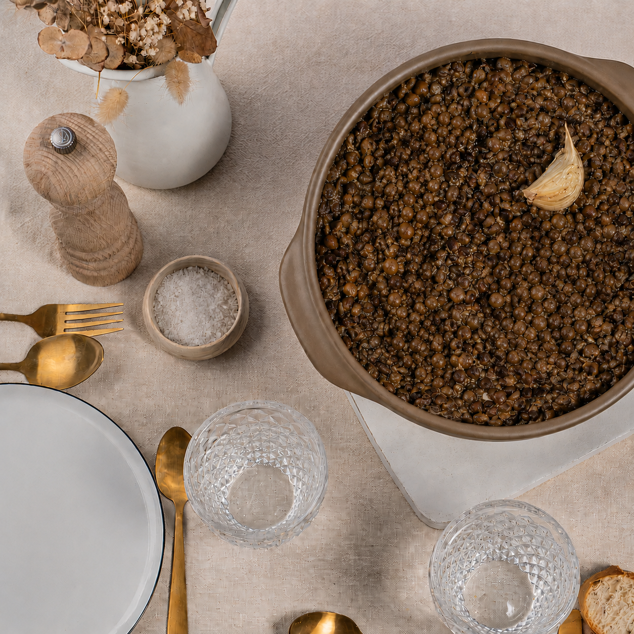 Green Lentils in Duck Fat