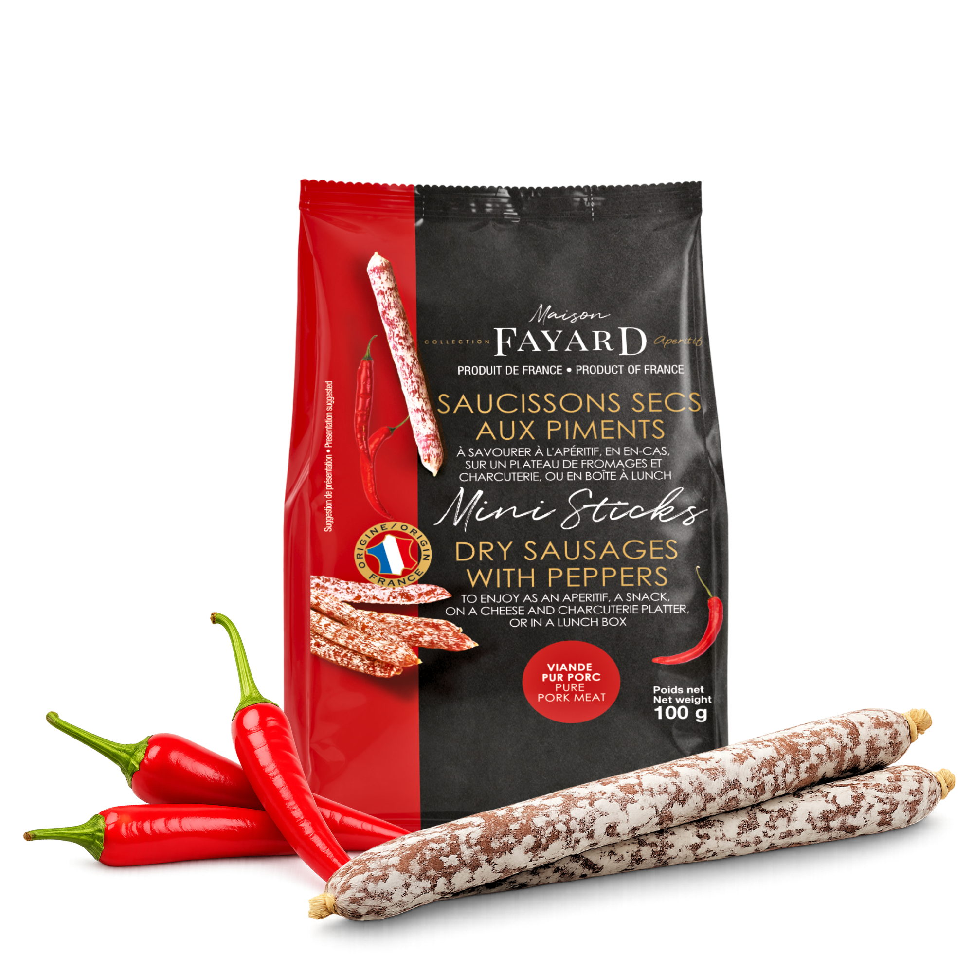 mini sticks piments Maison Fayard